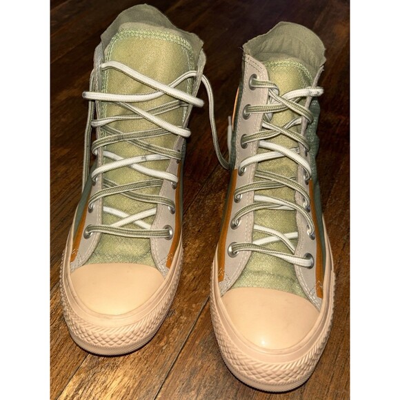 Size 7 - Beige Converse Chuck Taylor All Star High Translucent Emerald 2019 - Picture 3 of 6